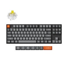 Беспроводная механическая клавиатура QMK Keychron K8 Max, 87 клавиш, RGB подсветка, Hot-swap, алюм.рамка Keychron Banana Switch (K8M-Ј4)