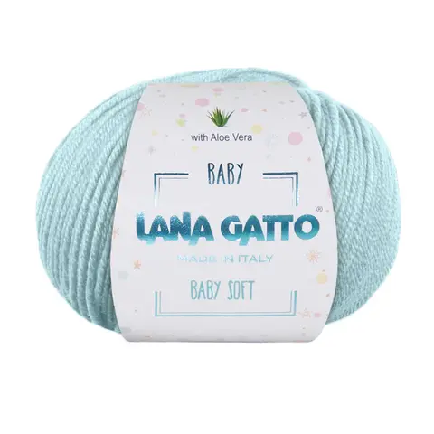 Пряжа Lana Gatto Baby soft 14451 лазурный