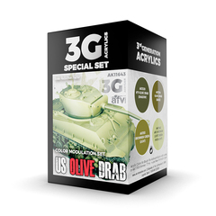 Набор красок AK Interactive US Olive Drab Modulation Set 3G, 4 краски
