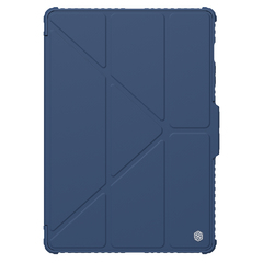 Чехол книжка синего цвета от Nillkin для планшета Samsung Galaxy Tab S9+ и S10+, серия Bumper Pro Case-Multi Angle Folding Style, многофункциональный складной