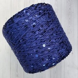 Пряжа Shine Paillettes 6380 глубокий синий