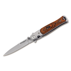 Фото Складной нож Boker Stiletto, сталь 440A, рукоять сталь/дерево