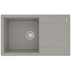 Lemark 9910033 Кухонная мойка Lemark IMANDRA 840 врезная прямоугольная с крылом из кварцгранита цвет: Грей фото