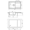 Lemark Imandra 9910033 Кухонная мойка 840 врезная прямоугольная с крылом из кварцгранита цвет: Грей