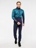 Мужской тренировочный лыжный костюм Moax Tauri Pro Hybrid Softshell зелено-синий - 1