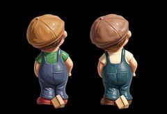 Силиконовый молд Мальчик в песочнице. 3 D