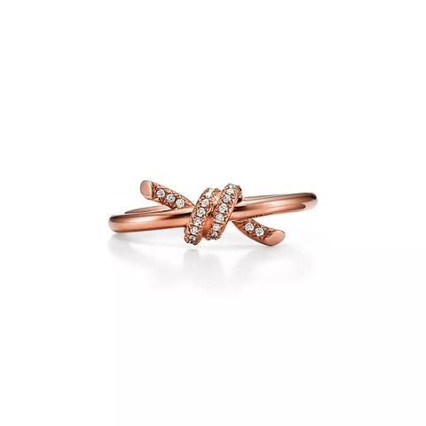 Кольцо из розового золота с бриллиантами, Tiffany 💠 Knot - Единственное в наличии