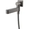 BelBagno DEL2.0-VDSET-GM Душевой комплект встраиваемый с изливом (смеситель встраив.,верхний душ, ручной душ со шлангом и держателем), оружейная сталь