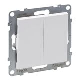 Выключатель двухклавишный - Legrand SUNO - 10АХ 250В безвинтовые зажимы - Белый — фото 6