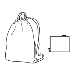 Рюкзак складной mini maxi sacpack glencheck red