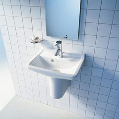 Duravit Starck 3 301600000 Раковина подвесная узкая 650х370 мм. с переливом, с 1 отв под смеситель, цвет белый фото