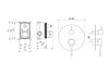 Aquatek Европа AQ1346CR Смеситель для ванны 2 режима (внешняя и скрытая часть), цвет: хром