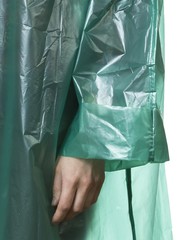 STAYER полиэтилен, зеленый, S-XL, 50 микрон, плащ-дождевик (11610)