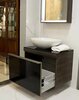 Geberit Citterio 500.558.JJ.1 Тумба для раковины 73.4x54.3x50.4см, черный / глянцевое стекло, темный дуб / меламин, структура дерева