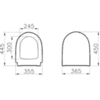 VitrA Sento 86-003-009 Сиденье с микролифтом, дюропласт, съемное