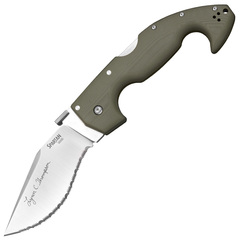 Фото Нож складной Cold Steel Spartan Lynn Thompson Signature, сталь S35VN, рукоять G10, оливковый