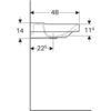 Geberit Xeno2 500.530.01.1 Раковин , 60x48см, белый / Специальное керамическое покрытие KeraTect
