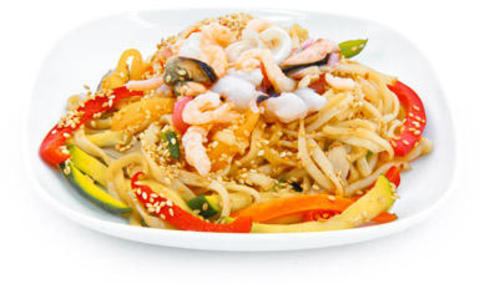 Китайская лапша с морепродуктами