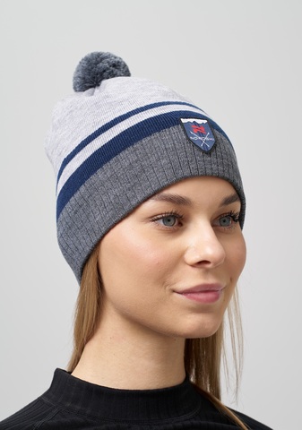 Лыжная шапка c шерстью Nordski Move grey-black