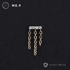 Pendant Shine Line Chain Crystal PVD Yellow