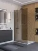 BelBagno UNO-L-1-TB-100-BR-Cr Душевая перегородка универсальная с односторонним входом, стекло бронза, профиль хром, 1000x2000 мм