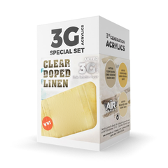 Набор красок AK interactive Clear Doped Linen Set 3G, 3 краски