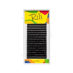 Ресницы чёрные Rili - 16 линий - MIX CC 0.07 8-15 mm