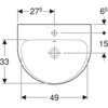 Geberit Renova 500.369.01.1 Раковина 55x45см, белый