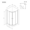 Am.Pm W88G-205-090MT64 X-Joy Twin Slide.  Душевое ограждение без  поддона. 90x90. профиль мат хром