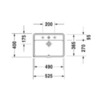 Duravit Starck 3 302490000 Раковина встраиваемая снизу 490х365 мм с 1 отв под смеситель, с переливом, цвет белый