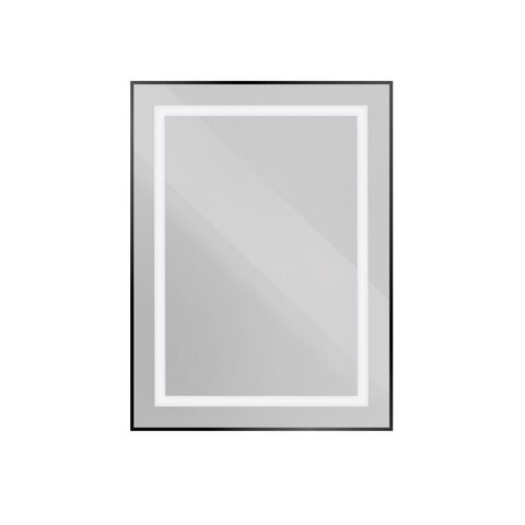 BelBagno Kraft SPC-KRAFT-1400-800-SENS-NERO Зеркало со встроенным светильником и сенсорным выключателем, цвет: чёрный