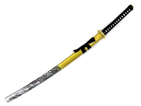 Сувенирная катана, японский меч, цвет золотой, в футляре