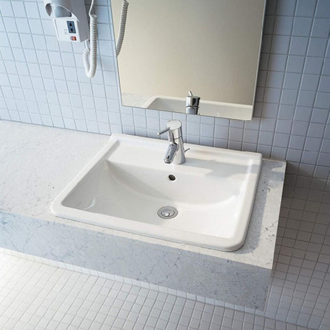 Duravit Starck 3 302560000 Раковина встраиваемая 560х460 мм. с переливом, с 1 отв под смеситель, цвет белый