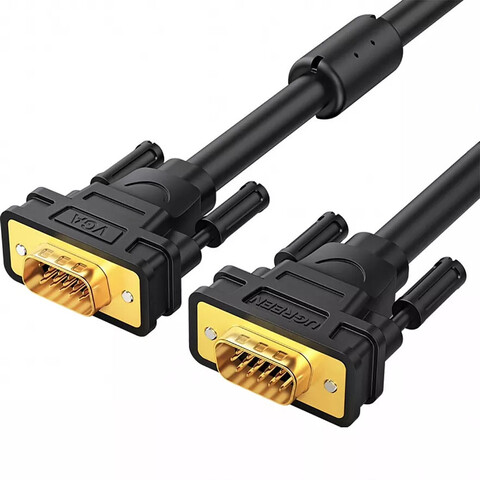 Кабель UGREEN VG101 (11633) VGA Male to Male Cable. Длина 10 м, черный