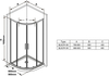 Ravak X3BM40300Z1 уголок полукруглый BLSCP4-80 черный+Transparent