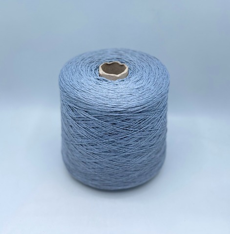 Бобинная пряжа (пр.Италия), art-Loose , 380м/100гр, 70%Хлопок 20%Полиамид 10%Кашемир , цвет-Пыльно-голубой,арт.33411