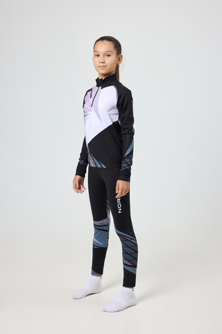 Детский гоночный комбинезон Nordski Jr. Heat black-lavender