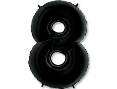 Шар Г 40''/102 см, Цифра Черный (Black) 