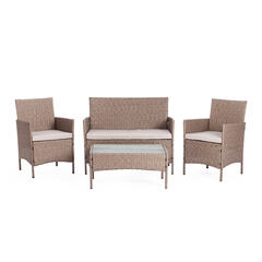 Лаунж/Lounge сет [диван+2кресла+столик+подушки] (мод.210013 А) серый