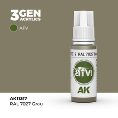 Акриловая краска AK Interactive RAL 7027 Grau 3GEN AFV, 18мл