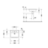Duravit Starck 3 302560000 Раковина встраиваемая 560х460 мм. с переливом, с 1 отв под смеситель, цвет белый