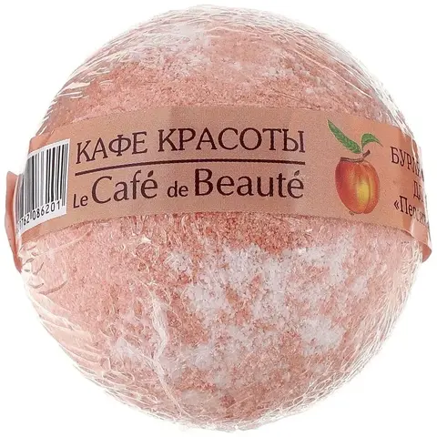 Бомбочка для ванны Кафе Красоты "Персиковый сорбет", 120 г