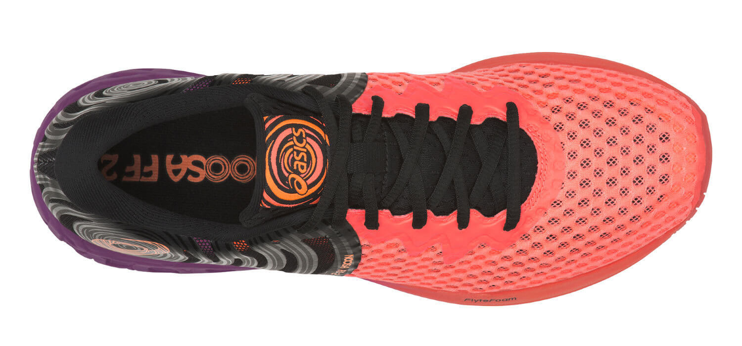 Asics Noosa Ff 2 мужские беговые кроссовки черные-коралловые - 3