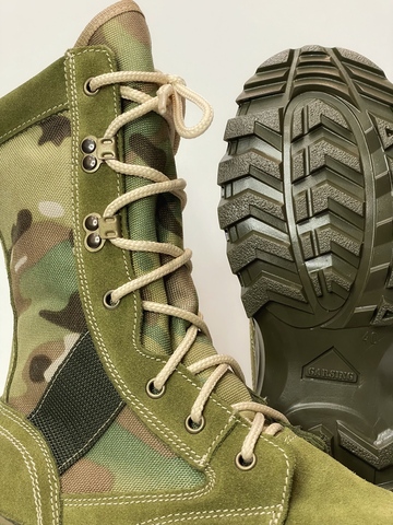 Ботинки тактические с высокими берцами 516 МО «SHOT CAMO MULTI» Мультикам