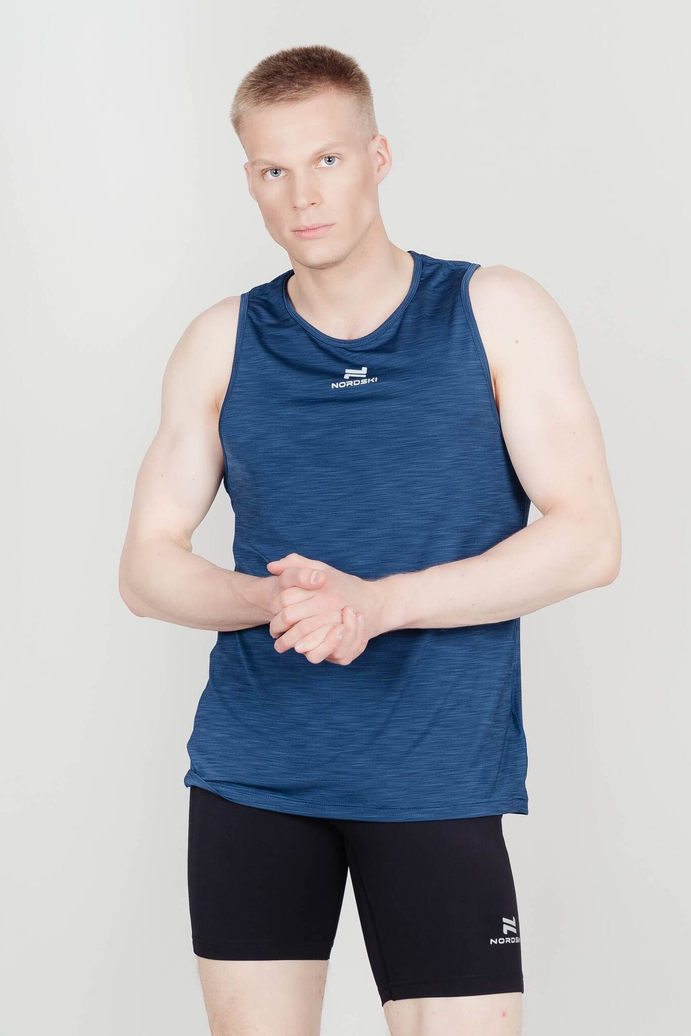 Мужская беговая майка Nordski Pro blue