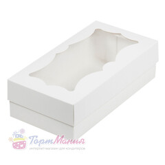 Коробка для кондитерской продукции с фигурным окном 210x110x55