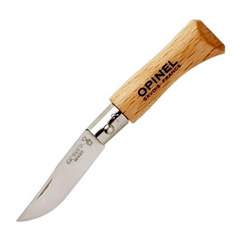 Фото Складной Нож Opinel Stainless steel №2, нержавеющая сталь Sandvik 12C27, бук, 001070