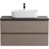 BelBagno KRAFT-900-2C-SO-СO База под раковину подвесная с фрезерованными ручками по всей длине фасада с двумя выкатн. ящ., Бежевый Мат., 900x455x500