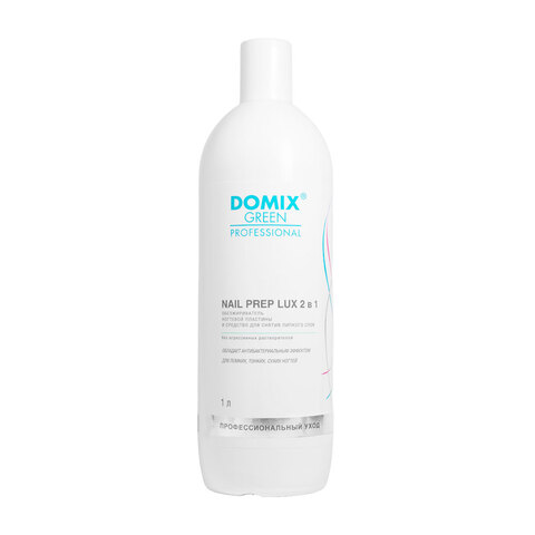Domix Nail Prep lux 2 в 1 Обезжириватель ногтевой пластины и средство для снятия липкого слоя (без растворителей), 1 л