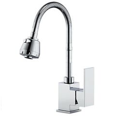 Смеситель для кухни, Frap, гибк излив, с картриджем, сатин, F48993